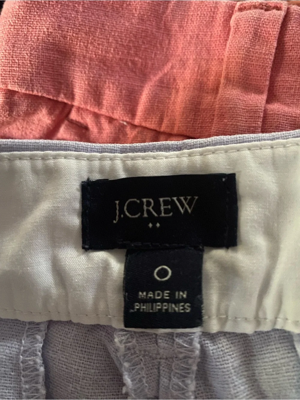 4 pairs of J Crew Scalloped Hem Shorts in multiple colors.